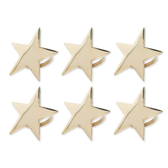 DII® Gold Star Napkin Rings, 6ct. | 2.5" | Michaels®
